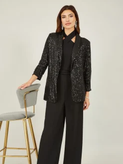 Noir - Blazer Yumi Sequin avec poches