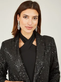 Noir - Blazer Yumi Sequin avec poches