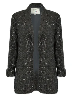 Noir - Blazer Yumi Sequin avec poches