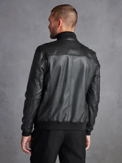Noir - Blouson aviateur Signature en cuir