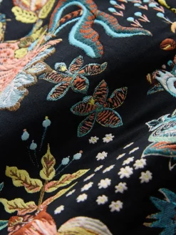 Noir - Blouson bomber en jacquard fleuri