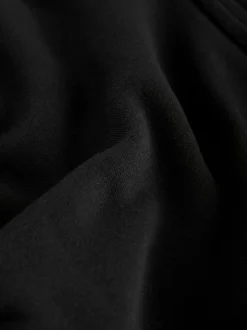 Noir - Blouson bomber en jersey zippé en coton riche