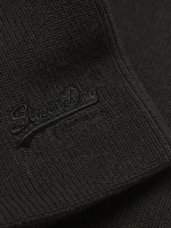 Noir - Bonnet Superdry Essential en maille à logo