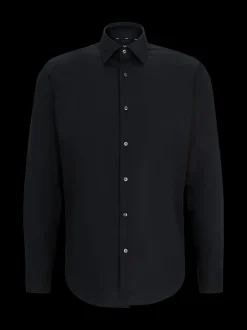 Noir - BOSS Joe Coupe classique Extensible Poplin Oxford Chemises