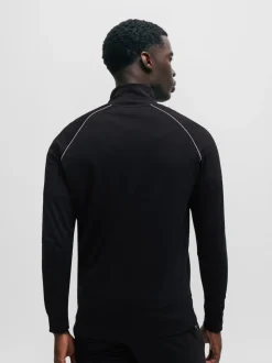 Noir - BOSS Veste en coton extensible