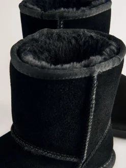 Noir - Bottes à enfiler en daim déperlant