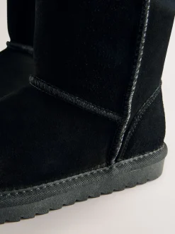 Noir - Bottes à enfiler en daim déperlant
