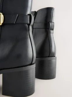 Noir - Bottes à talon carré Forever Comfort® à boucle