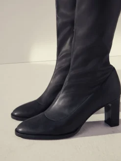 Noir - Bottes chaussettes Forever Comfort® à bout arrondi et hauteur genou