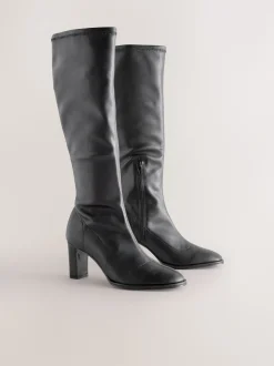 Noir - Bottes chaussettes Forever Comfort® à bout arrondi et hauteur genou