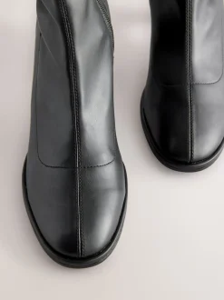 Noir - Bottes chaussettes Forever Comfort® à bout arrondi et hauteur genou