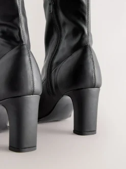 Noir - Bottes chaussettes Forever Comfort® à bout arrondi et hauteur genou