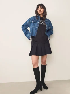 Noir - Bottes chaussettes Forever Comfort® à bout ciselé