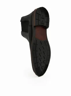 Noir - Bottes Chelsea en cuir cireux