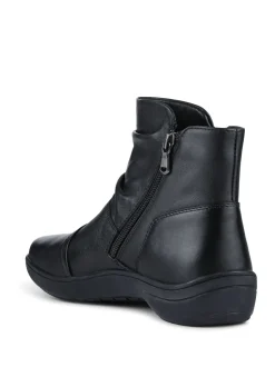 Noir - Bottes cheville Pavers en Cuir Coupe large