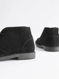Noir - Bottes de désert de Suede