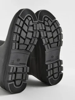 Noir - Bottes en caoutchouc hauteur genou