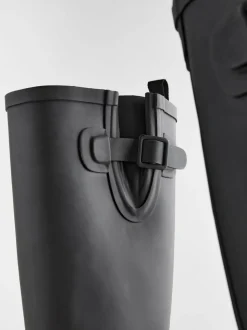 Noir - Bottes en caoutchouc hauteur genou