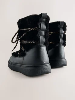 Noir - Bottes imperméables en peau de mouton