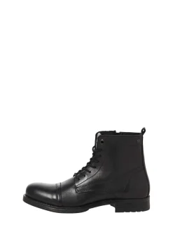Noir - Bottes JACK & JONES en cuir