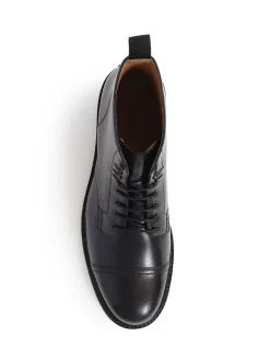 Noir - Bottes Jones Bootmaker Finch en cuir à lacets