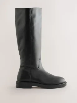 Noir - Bottes épaisses Forever Comfort® en cuir à bout rond