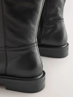 Noir - Bottes épaisses Forever Comfort® en cuir à bout rond