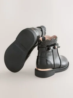 Noir - Bottines Chelsea à nœud