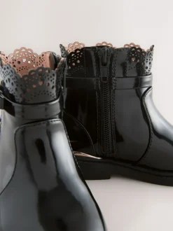 Noir - Bottines Chelsea à nœud