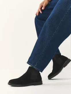 Noir - Bottines Chelsea en daim