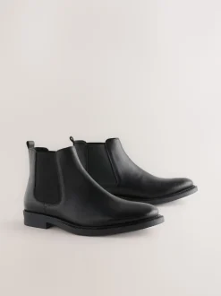 Noir - Bottines Chelsea en cuir élégantes