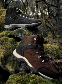 Noir - Bottines de marche imperméables