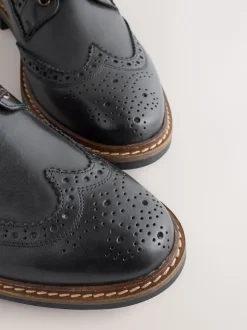 Noir - Bottines richelieu en cuir