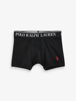 Noir - Boxers Polo Ralph Lauren en coton stretch à logo 5 Lot