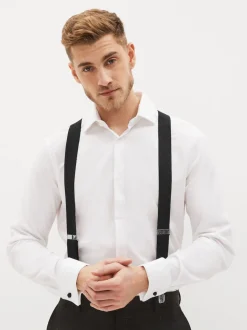 Noir - Bretelles larges à chevrons