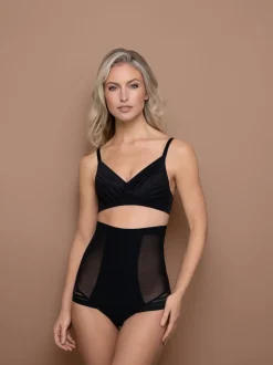 Noir - Bye Bra Powermesh Taille Grande Caleçons