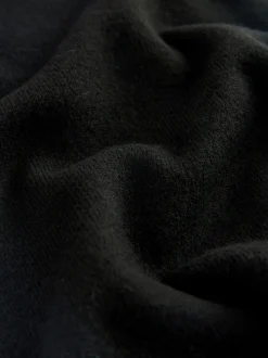 Noir - Cardigan ajusté ultra-doux à col rond en laine