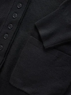 Noir - Cardigan ultra-doux à col en V avec poches