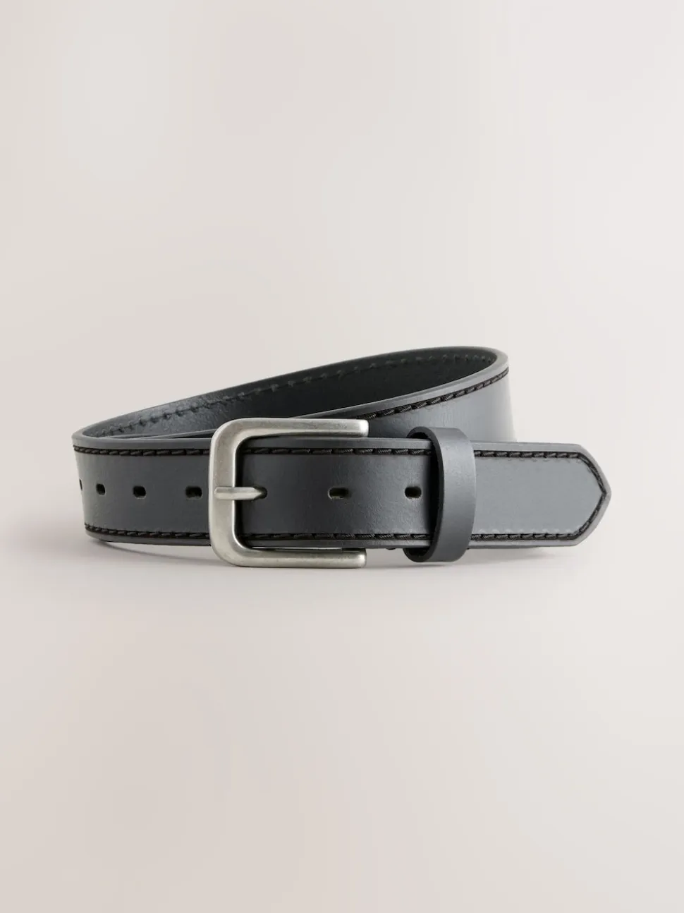 Noir - Ceinture en cuir casual