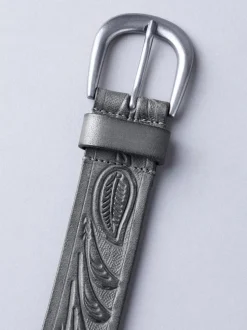 Noir - Ceinture Lakeland en cuir en relief