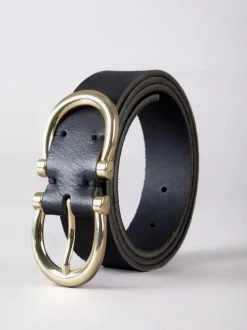 Noir - Ceinture Lakeland Leather Bowness en daim à double boucle