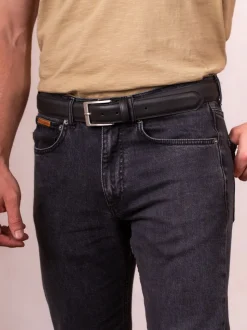 Noir - Ceinture Lakeland Leather Staveley en cuir