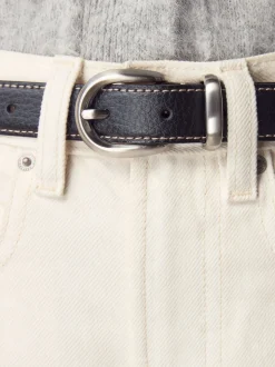 Noir - Ceinture mi-longue N. Premium Made In Italy