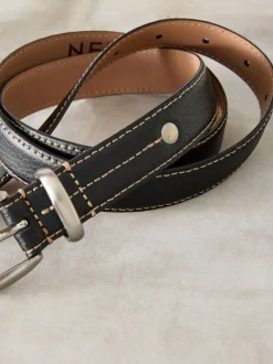 Noir - Ceinture mi-longue N. Premium Made In Italy
