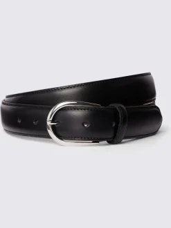 Noir - Ceinture MOSS en cuir italien
