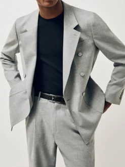 Noir - Ceinture Reiss Dante en cuir lisse