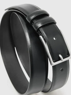 Noir - Ceinture Reiss Dante en cuir lisse