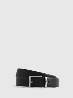 Noir - Ceinture Reiss Ricky en cuir Réversible