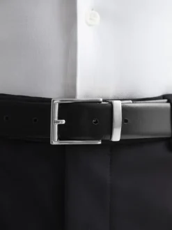 Noir - Ceinture Reiss Ricky en cuir Réversible