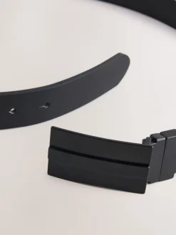 Noir - Ceinture réversible avec plaque